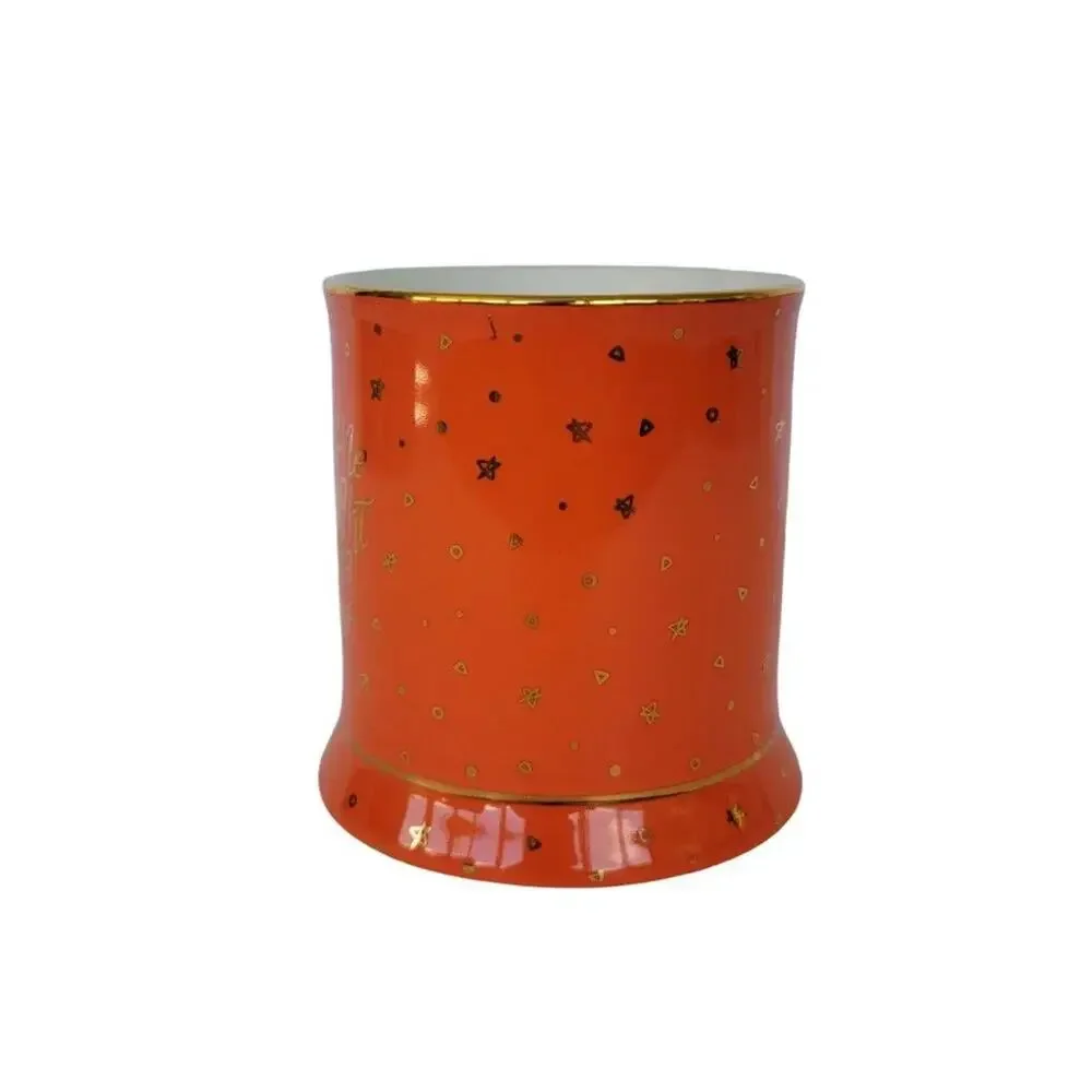 Shine Bright Like a Diamond Inspirational Coffee Mug Orange Gold Handle Gift